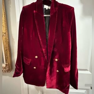 Red Velvet Blazer - fits like a Medium